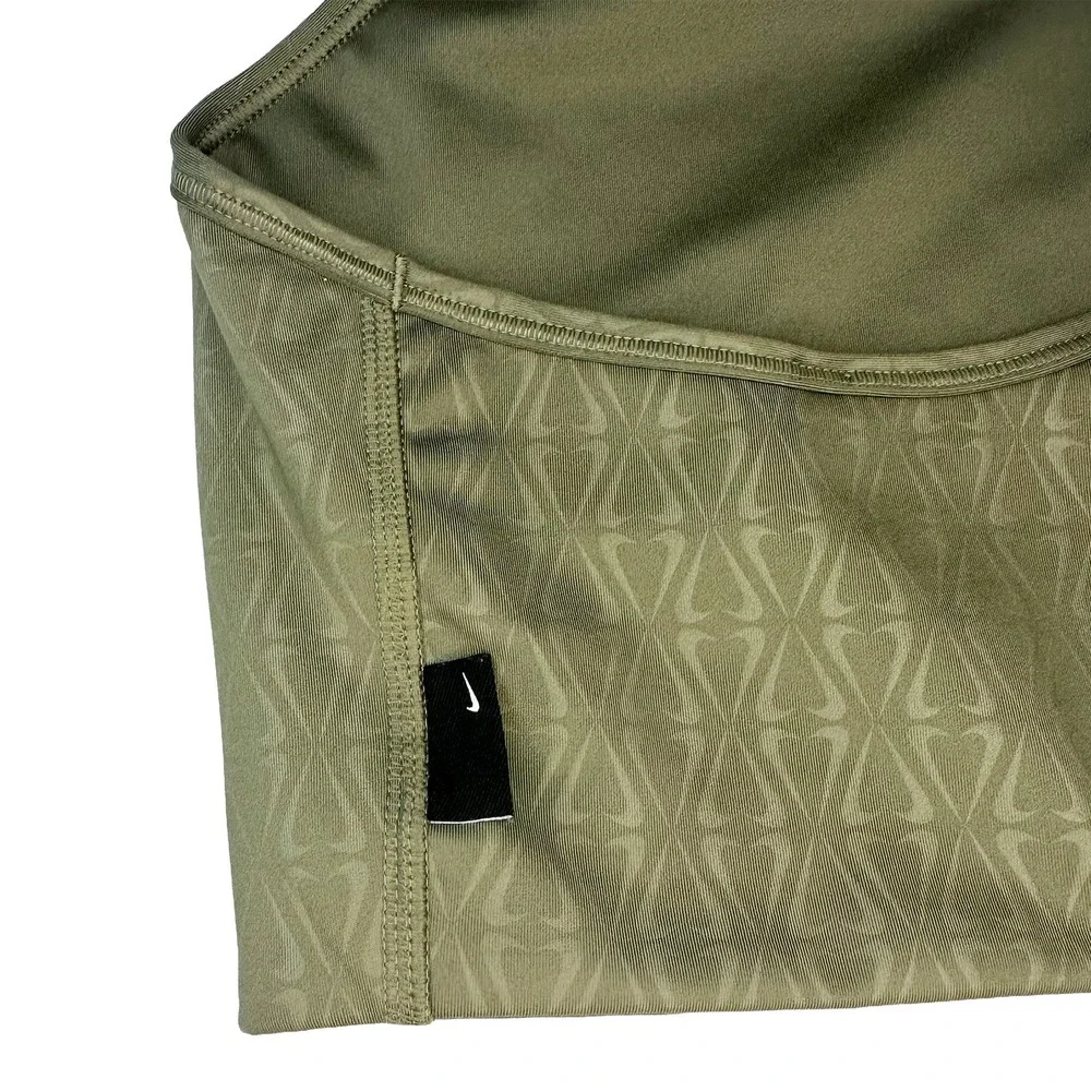 NIKE Swoosh Print Racerback Sports Bra • 3X • olive green • workout athletic